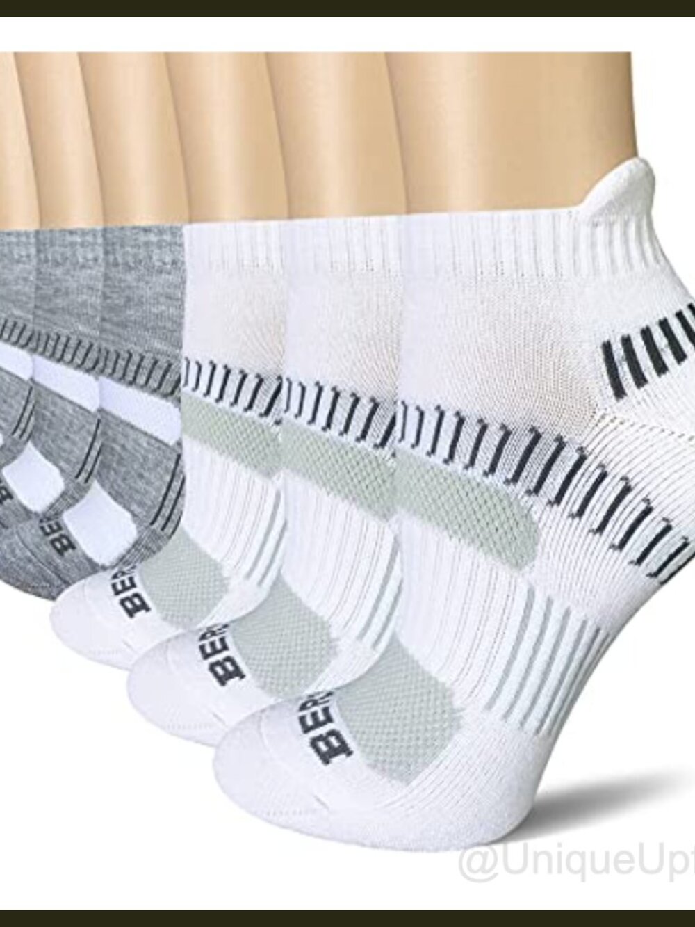 Womens Athletic Running Cushioned Ankle Socks 6 Pairs